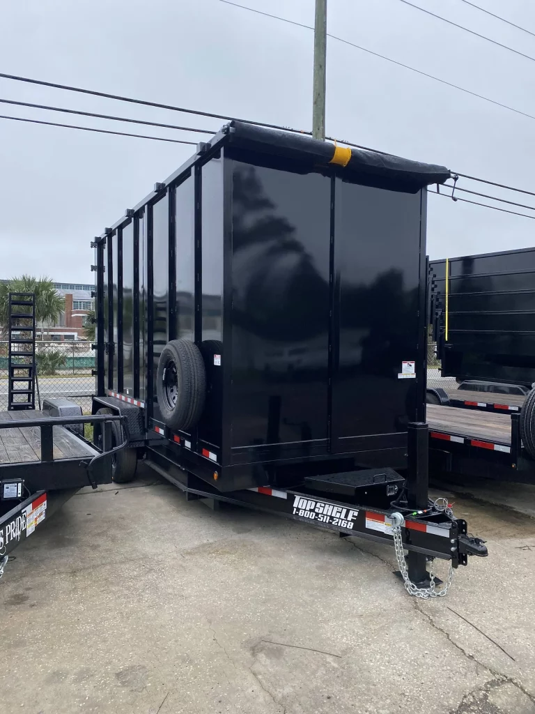 Black Dump Bed Trailer