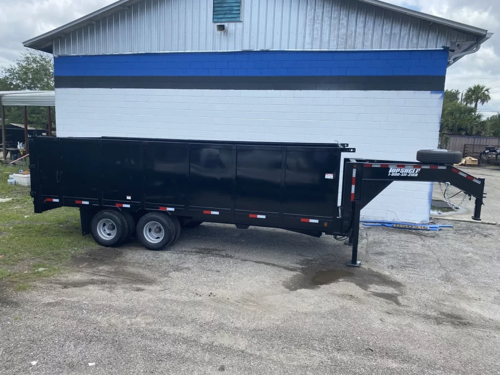 Gooseneck dump trailer