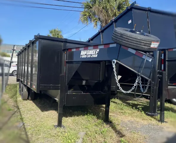 Goose neck dump trailer
