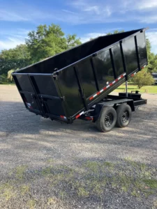 7x14 Black Dump Trailer | Top Shelf Trailers | Top Shelf Trailers 7x14 Black Dump Trailer