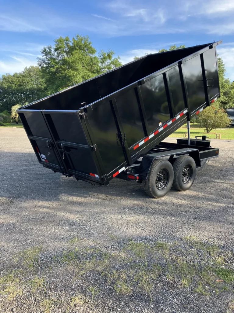 7x14 Black Dump Trailer