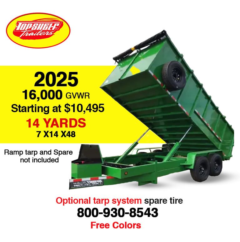 14,000 lb dump trailer