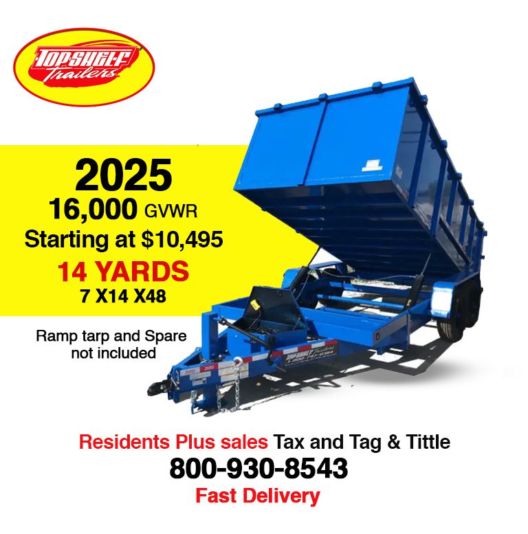 14,000 lb dump trailer