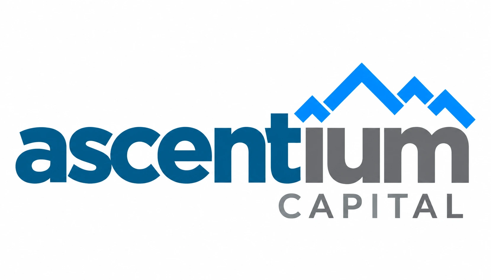 Ascentium Capital logo: blue 'ascentium' text with gray 'CAPITAL' and blue mountain peaks above.